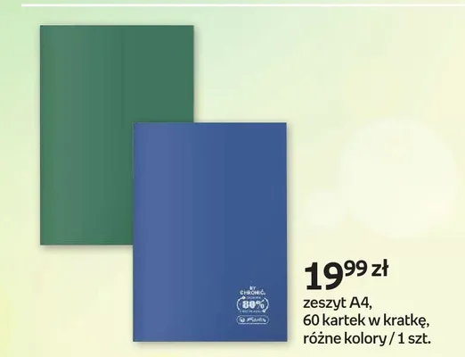 Zeszyt A4 60 kartek w kratkę By Chrono różne kolory promocja w Empik