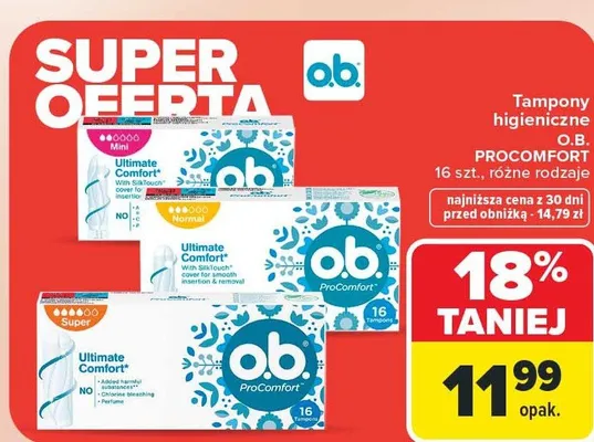 Tampony higieniczne ProComfort promocja w Carrefour