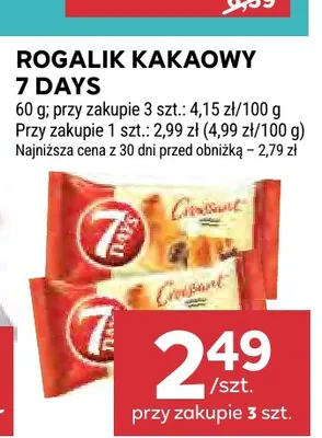 Rogalik kakaowy 7 Days promocja w Stokrotka