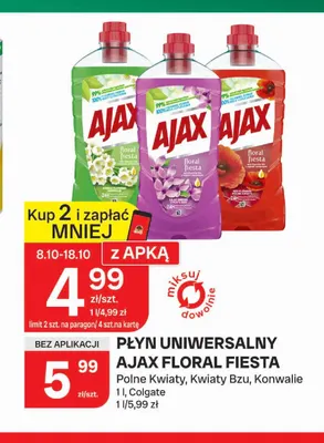 Płyn uniwersalny Ajax Floral Fiesta konwalie promocja w Chorten