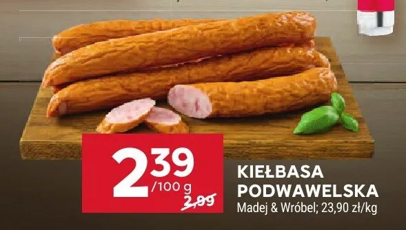 Kiełbasa Podwawelska Madej & Wróbel promocja w Stokrotka