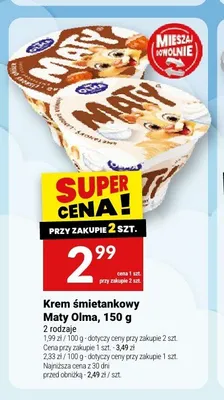Krem śmietankowy Maty Olma promocja w Twój Market