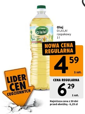 Olej rzepakowy promocja w Intermarche