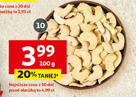 Orzechy nerkowca, połówki promocja w Auchan