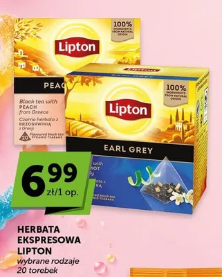 Herbata ekspresowa czarna Lipton Earl Grey promocja w ABC