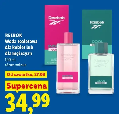 Woda toaletowa dla kobiet Reebok Inspire Your Mind promocja w Lidl