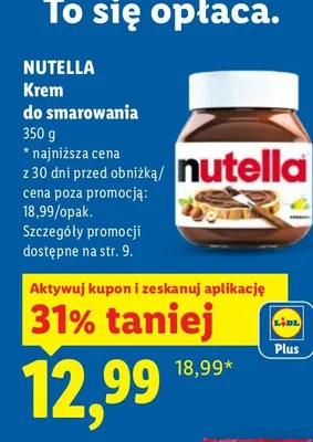 Krem do smarowania Nutella promocja w Lidl