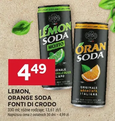Lemon Soda Mojito Fonti di Crodo promocja w Stokrotka