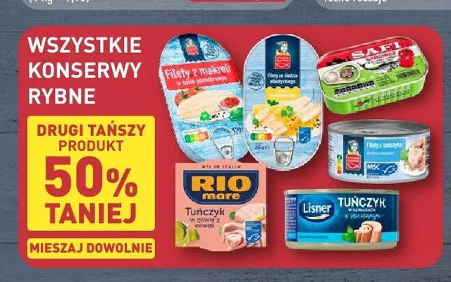 Filety z tuńczyka Lisner promocja w Aldi