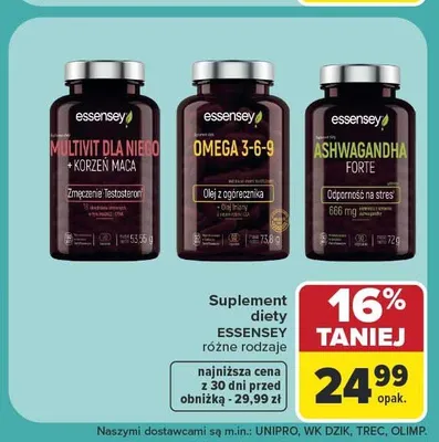 Suplement diety Essensey Multivit dla Niego + Korzeń Maca promocja w Carrefour Market