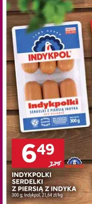 Serdelki z piersią z indyka Indykpolki Indykpol promocja w Stokrotka