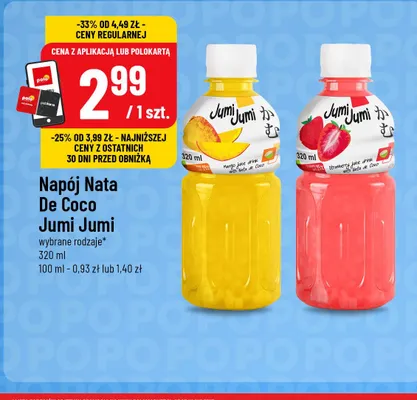 Napój Nata De Coco Jumi Jumi truskawka promocja w POLOmarket