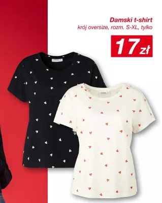 Damski t-shirt krój oversize, rozm. S-XL promocja w KiK