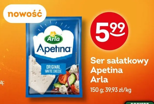 Ser sałatkowy Apetina Arla promocja w Żabka