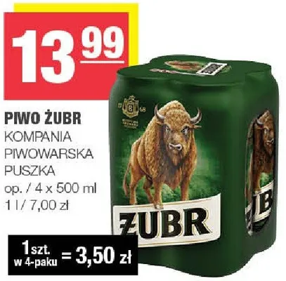Piwo Żubr promocja w SPAR