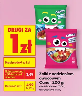 Żelki z nadzieniem owocowym pomarańczowa moc promocja w Biedronka