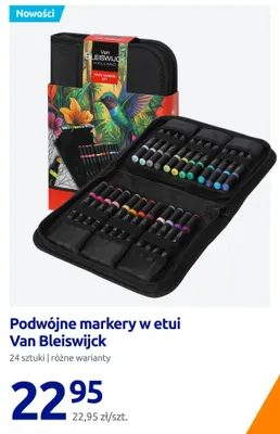 Podwójne markery w etui 24 sztuki Van Bleiswijck promocja w Action
