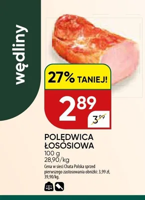 Polędwica łososiowa promocja w Chata Polska