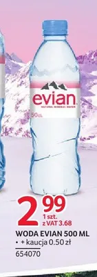 Woda Evian promocja w Selgros