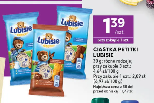 Ciastka Petitki Lubisie promocja w Stokrotka
