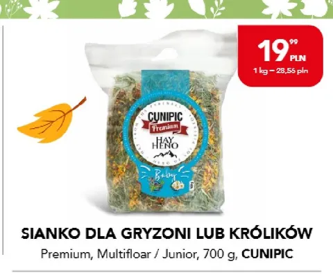 Sianko dla gryzoni lub królików Premium Junior Cunipic promocja w Aquael zoo