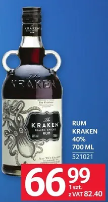 Rum Kraken 40% 700 ML promocja w Selgros