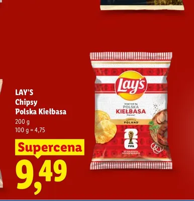 Chipsy Lay's o smaku polskiej kiełbasy promocja w Lidl