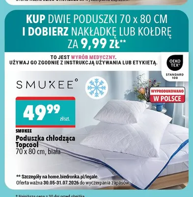 Poduszka chłodząca Smukee Topcool promocja w Biedronka Home