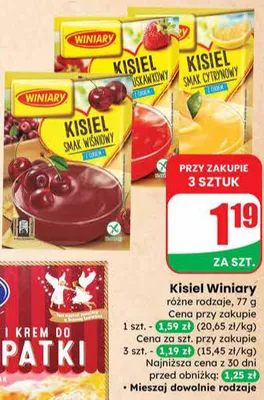 Kisiel różne rodzaje promocja w Dino