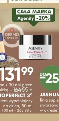 Łagodzący krem wypełniający na dzień Menoperfect 3° Agenity promocja w Super-Pharm