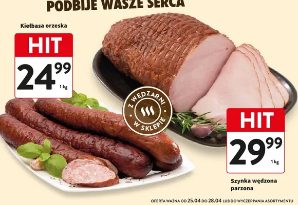 Kiełbasa orzeska promocja w Intermarche