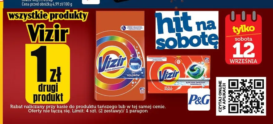 Kapsułki do prania All-in-1 Pods Alpejska Świeżość Vizir promocja w TOPAZ