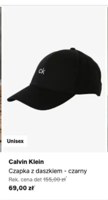 Czapka z daszkiem Calvin Klein czarna promocja w Lounge by Zalando
