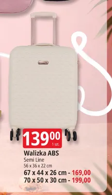 Walizka ABS Semi Line 67x44x26 cm promocja w Leclerc