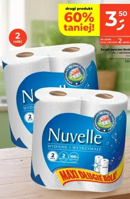 Ręcznik papierowy Nuvelle 2-pak 2-warstwowy promocja w Dealz