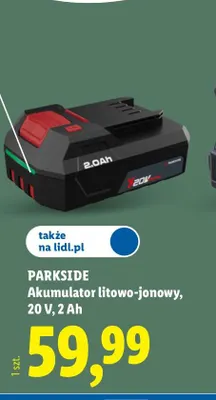 Akumulator litowo-jonowy 2Ah Parkside promocja w Lidl