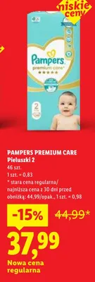 Pieluszki Pampers Premium Care 2 promocja w Lidl