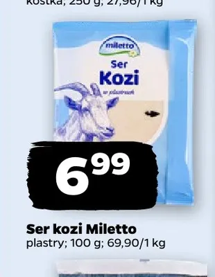 Ser kozi w plastrach Miletto promocja w Netto