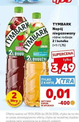 Napój niegazowany jabłko mięta Tymbark promocja w Kaufland
