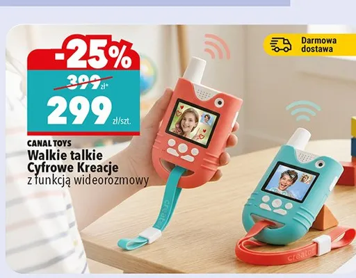 Walkie talkie CANAL TOYS Cyfrowe Kreacje z funkcją wideorozmowy promocja w Biedronka