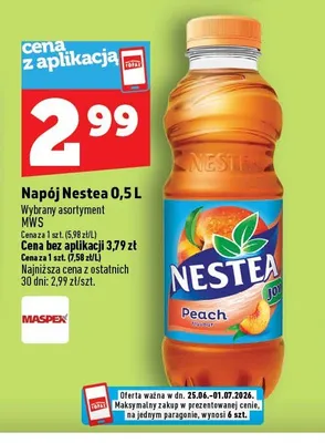 Napój Nestea Peach promocja w TOPAZ