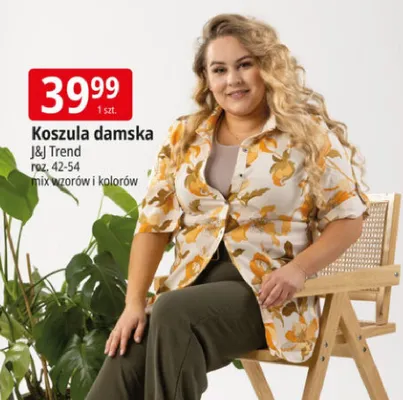 Koszula damska J&J Trend roz. 42-54 promocja w Leclerc