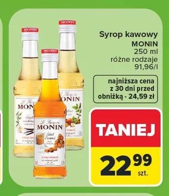 Syrop kawowy Monin Vanilla promocja w Carrefour