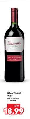 Wino czerwone Beauvillon promocja w Kaufland