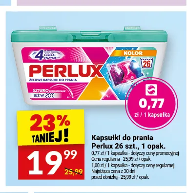 Kapsułki do prania Perlux promocja w Twój Market