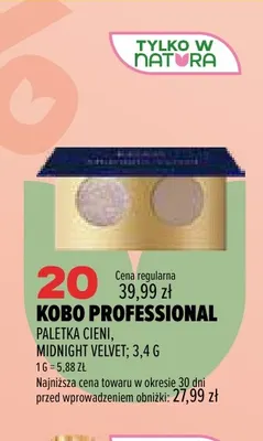 Paletka cieni Midnight Velvet Kobo Professional promocja w Drogerie Natura