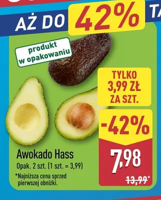 Awokado Hass 2-pak promocja w Aldi