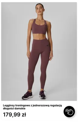 Legginsy treningowe 4F z jednorazową regulacją długości damskie promocja w 4F