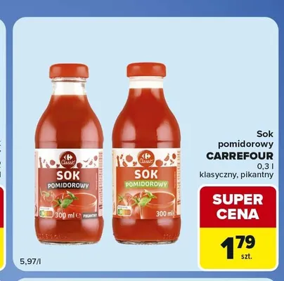 Sok pomidorowy pikantny Carrefour Classic promocja w Carrefour Express
