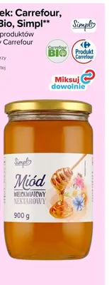 Miód wielokwiatowy nektarowy Simpl promocja w Carrefour